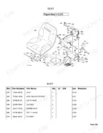 kubota-l4400h-tractor-parts-catalog-cab-parts-253.webp Kubota L4400H exploded view diagram and parts list for the tractor seat assembly and adjustment components.