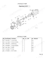 kubota-l4400h-tractor-parts-catalog-hydraulic-parts-197.webp Kubota L4400H hydraulic pump exploded view diagram and parts list with reference numbers for pump holder and bearings.