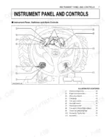 kubota-l4600-tractor-operator-manual-controls-25.webp Kubota L4600 instrument panel and controls diagram with numbered components and illustrated contents list.