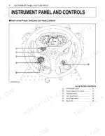 Kubota L4701 instrument panel and controls diagram showing switches, turn signal, and key switch locations.