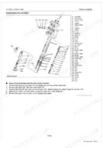 kubota-la1153au-la1353au-front-loader-workshop-manual-9y111-04012-exploded-view-109.webp Kubota LA1153AU, LA1353AU exploded view of control valve, spool, and boom/bucket control section disassembly steps.