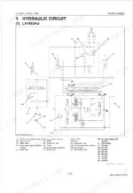kubota-la1953au-la2253au-front-loader-workshop-manual-9y111-05470-hydraulic-26.webp Kubota LA1953AU, LA2253AU hydraulic circuit diagram showing control valve, cylinders, pump, and accumulator components.