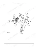 Kubota LA211 exploded view diagram of the BX2013 3-position control valve assembly and mounting bracket components.