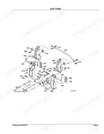 kubota-la272-tractor-loader-parts-catalog-page-4.webp Kubota LA272 exploded view diagram of the main frame assembly, showing mounting brackets, support rods, and hardware.