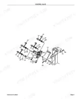 Kubota LA301, LA351 exploded view diagram of the control valve assembly, linkage, and mounting bracket components.