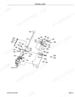 Kubota LA302 Loader exploded view diagram of the control lever assembly and linkage components.