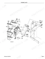 kubota-la352-loader-parts-catalog-hydraulic-parts-11.webp Kubota LA352 exploded view diagram of the hydraulic control valve assembly, fittings, and mounting bracket components.