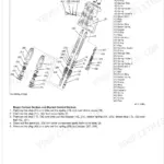 Kubota LA403 exploded view of control valve disassembly, including boom and bucket spool components and removal procedures.