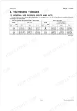 Kubota LA403 workshop manual tightening torque table for general use American and metric screws, bolts, and nuts.