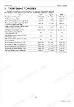 kubota-la434au-front-loader-workshop-manual-9y111-13490-torque-61.webp Kubota LA434AU front loader tightening torque specifications table for frame, cylinder, and hydraulic pipe components.
