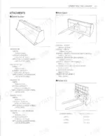 kubota-la513-la723-la853-front-loader-operator-manual-attachments-29.webp Kubota LA513, LA723, LA853 loader attachment specifications for quick buckets, bale spears, and pallet forks.