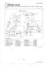 kubota-la534a-au-front-loader-workshop-manual-9y111-11440-hydraulic-25.webp Kubota LA534A-AU hydraulic circuit diagram showing control valve, pumps, and cylinder components with numbered parts list.