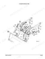 Kubota LA853 exploded view diagram of loader cylinder and hydraulic hose routing and component connections.