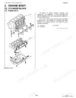 kubota-m100x-to-m135x-tractor-service-manual-9y111-02690-exploded-view-103.webp Kubota M100X, M110X, M126X, M135X exploded view of V3800-CR-TI engine cylinder block, crankcase 1, 2, and oil pan.