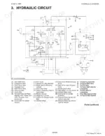 kubota-m135x-s-tractor-workshop-manual-9y121-04100-hydraulic-45.webp Kubota M135X-S hydraulic circuit diagram showing valves, solenoids, accumulators, and system flow components.