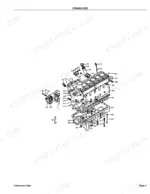 kubota-m4050-tractor-parts-catalog-engine-parts-6.webp Kubota M4050 engine crankcase exploded view diagram showing block, oil pan, and associated mounting hardware components.