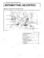 Kubota M5-091, M5-111 instrument panel and controls diagram showing steering wheel, pedals, and switches with index.