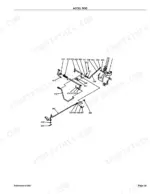kubota-m5500dt-tractor-parts-catalog-controls-59.webp Kubota M5500DT exploded view diagram of the accelerator rod linkage assembly with numbered components.