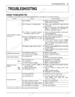 kubota-m5660suh-m5660suhd-tractor-operator-manual-troubleshooting-111.webp Kubota M5660SUH, M5660SUHD engine troubleshooting table for starting, power, exhaust, and overheating issues.