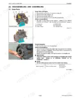 Kubota M59, TL1350, BT1200 engine outer parts disassembly, clutch assembly procedure, and clutch torque specifications.