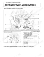 Kubota M6040, M7040, M8540, M9540 instrument panel and controls diagram showing pedals, levers, and switches.