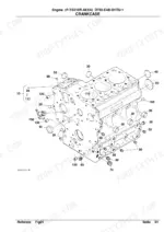 kubota-p-tb210r-aexa-engine-parts-catalog-engine-parts-4.webp Kubota P-TB210R-AEXA engine crankcase exploded view diagram showing plugs, pins, and drain cock components.