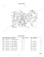 kubota-tl500-front-end-loader-parts-catalog-chassis-parts-3.webp Kubota TL500 chassis parts exploded view diagram page 3 with part numbers