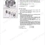 Kubota V3800, V6108 DPF muffler disassembly procedure, differential pressure sensor, and DOC catalyst exploded view.