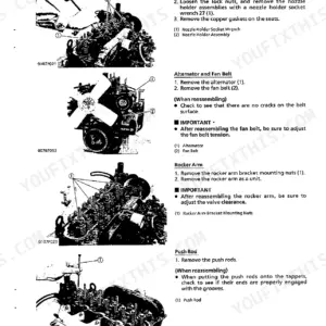Kubota Z500-B Z600-B D750-B D850-B D950-B V1100-B V1200-B engine exploded view page 121