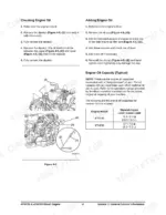 Yanmar 4TNV98, 4TNE98 engine oil checking and adding procedures with oil capacity table and dipstick diagram.