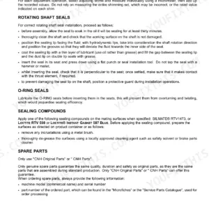 CNH NEF Tier 4A and Stage IIIB Engine manual: Basic shop and assembly instructions for shimming, shaft seals, and compounds.