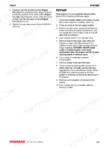 06201b38-b-procedures-63 Yanmar 6SY-STP2, 6SY655, 8SY-STP engine repair manual page detailing adjusting screw procedures and engine disassembly.