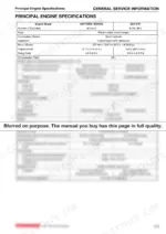 06201b38-b-specs-27 Yanmar 6SY-STP2, 6SY655, 8SY-STP principal engine specifications table including displacement, firing order, and output.