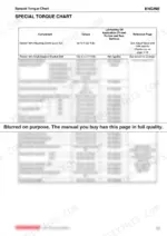 06201b38-b-torque-51 Yanmar 6SY-STP2, 6SY655, 8SY-STP engine special torque chart listing bolt specifications for rocker, head, and manifold.