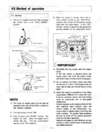 06c758be-b-operations-22 Yanmar 4JHE, 4JH-TE, 4JH-HTE, 4JH-DTE engine starting procedure, remote control handle diagrams, and instrument panel layout.