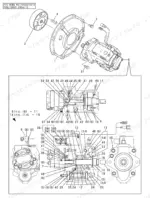08fe5faf-b-page-70 Yanmar Vio40-2 exploded view diagram of the hydraulic pump assembly and internal component parts list.