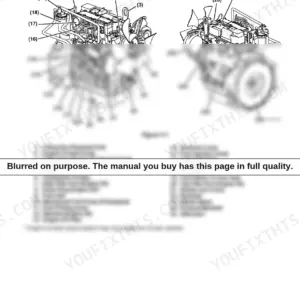 Yanmar EA2400, 3TNV72-YUKS engine component identification diagram showing major parts with numbered list.