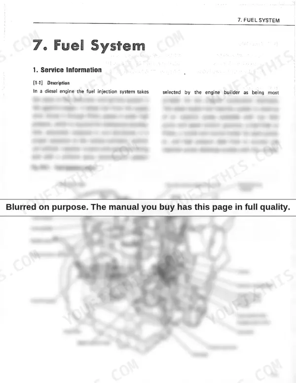 Yanmar T-(H)LE series fuel system diagram and description.