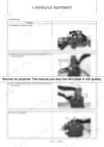 Yanmar C30R-2 hydraulic pump disassembly procedure showing harness, gear pump, and coupling removal steps.