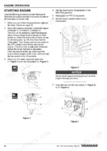 0f50408d-b-operations-68 Yanmar 3TNV74F, 3TNV76F, 3TNV80F, 3TNV80FT, 3TNV88F, 3TNM74F engine starting procedure, water separator, and console diagrams.