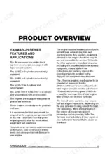 1049f89f-b-operations-23 Yanmar 3JH5E, 4JH5E, 4JH4-TE, 4JH4-HTE1, 4JH4-HTE product overview page detailing engine features, applications, and usage.
