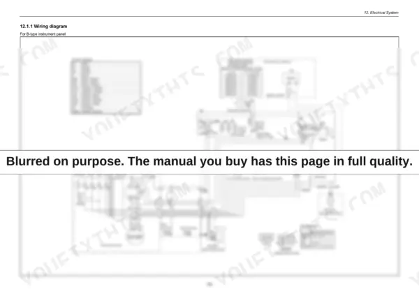 Yanmar 3YM30, 3YM20, 2YM15, 3YM30C, 3YM20C, 2YM15C B-type instrument panel wiring diagram and color coding table.