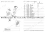 1a79f3dd-b-exploded-view-4 Yanmar L100N6-MTM, L100N6-METMR exploded view of crankshaft, piston, and camshaft with corresponding parts list table.