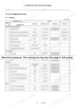 1cbf6696-b-torque-46 Yanmar SV08-1 service manual table listing tightening torque specifications for engine, travel device, controls, and frame.