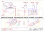 Yanmar V100 standard hydraulic circuit diagram showing pump, valve bank, steering unit, and travel drive components.