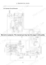 1e492644-b-hydraulic-30 Yanmar V7, V8 hydraulic circuit schematic showing hydrostatic pump, motor, control valve, and cylinder components.