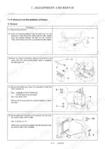 229c1d1f-b-procedures-329 Yanmar ViO30-2, ViO35-2 engine removal procedure showing hydraulic oil and coolant drainage steps with component diagrams.