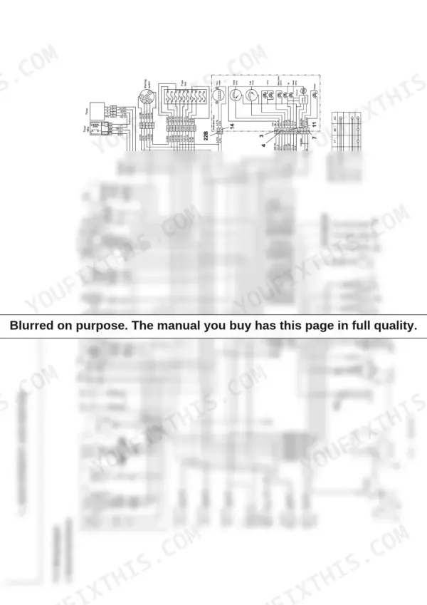 Yanmar ViO30-2, ViO35-2 standard electrical wiring diagram showing starter switch, fuse box, and engine components.