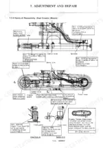 Yanmar ViO40-1 steel crawler reassembly diagram showing torque specs, grease points, and track tension adjustment procedures.