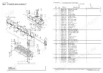 2fe3a8e5-b-parts-list-8 Yanmar 4TNV88-XMS, 4TNV88-XMS (GEHL) cylinder head and bonnet exploded view diagram and parts list table.